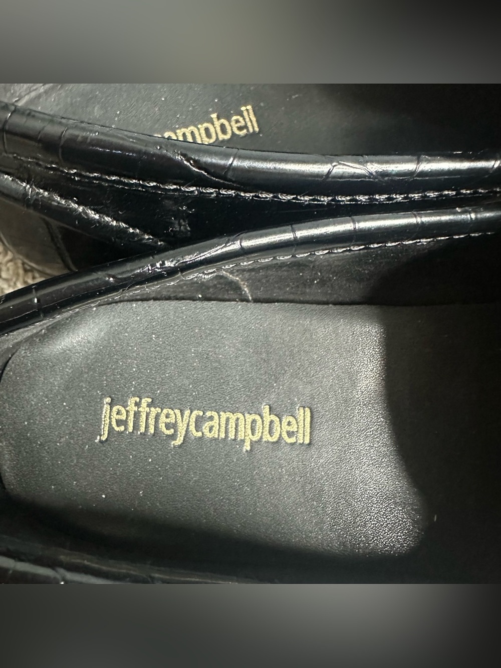 Jeffrey Campbell Velviteen loafers 9.5 black horsebit quiet luxury slip on - Picture 8 of 14